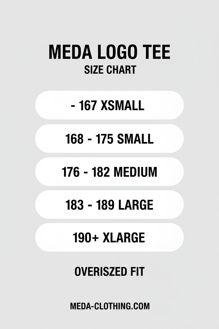 MEDA Size Chart